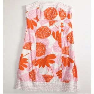 LILLY PULITZER citrus print strapless dress Size 2